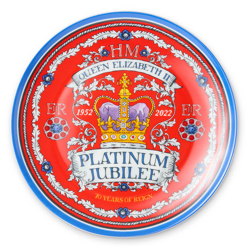 20cm red platinum jubilee plate from imperial war museums